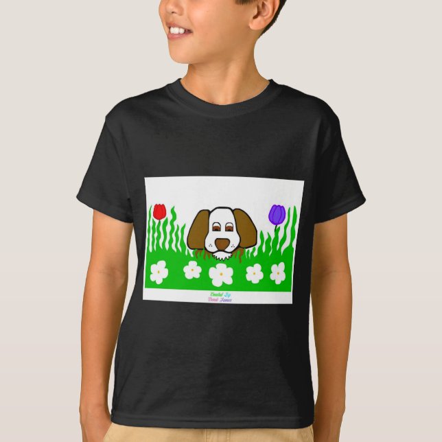 Pup N Play Boys Black Basic T Shirt (Front)