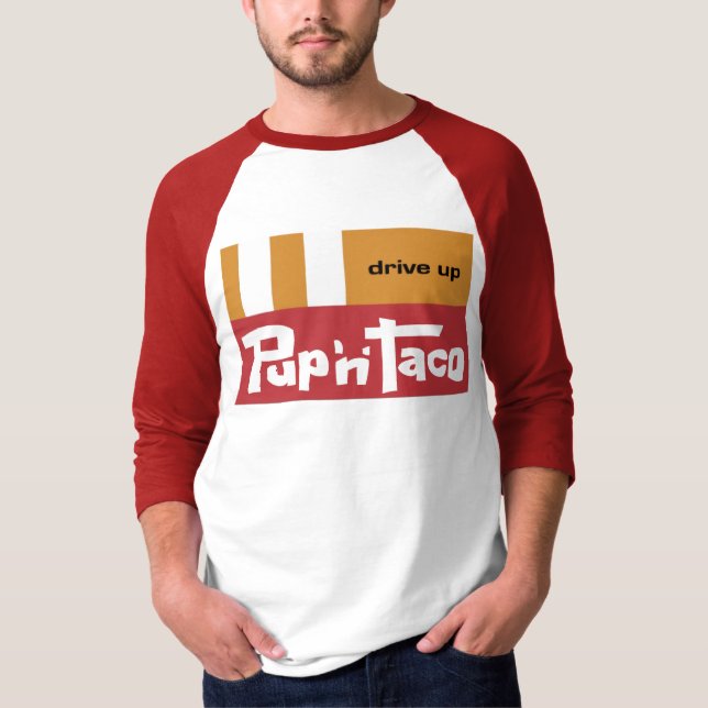 Pup n' Taco 3/4 Sleeve Shirt - Original Logo ! (Front)