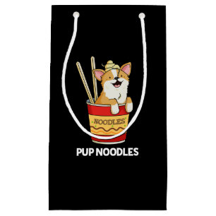 Pup Noodles Funny Cup Noodles Pun Dark BG Small Gift Bag