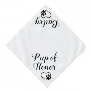 Dog Bandana Black Monogram Inspired