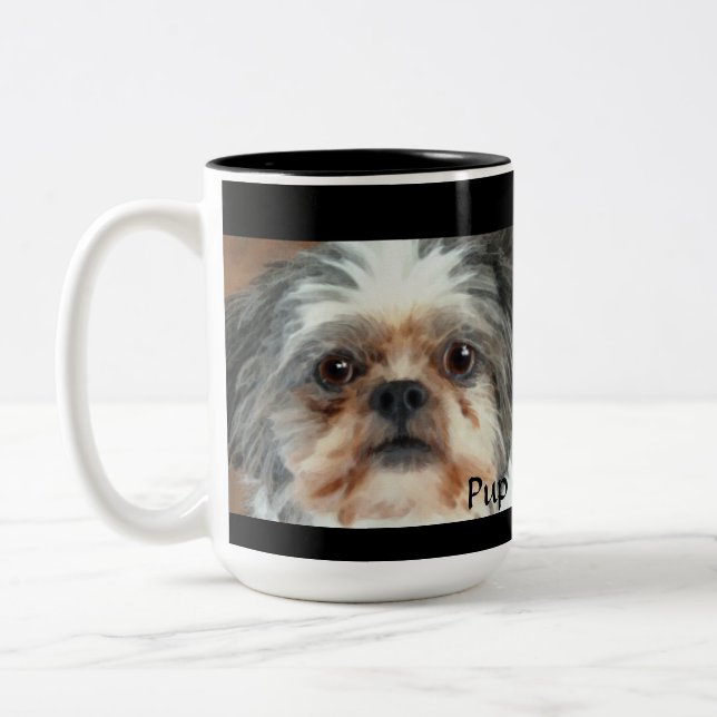 PUP ON A CUP Lhasa Apso Toy Dog Gift Mug (Left)