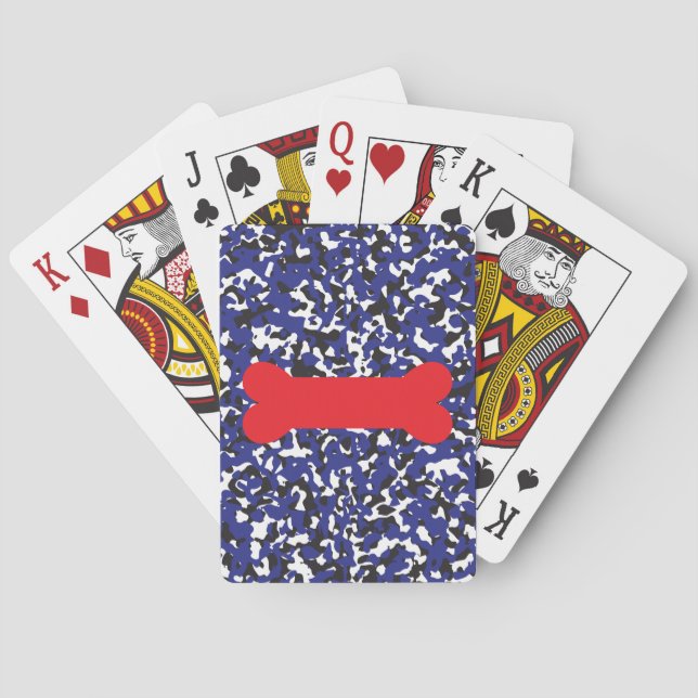 Pup Pride Inspired Camo Design Classic Playing Car Poker Cards (Back)