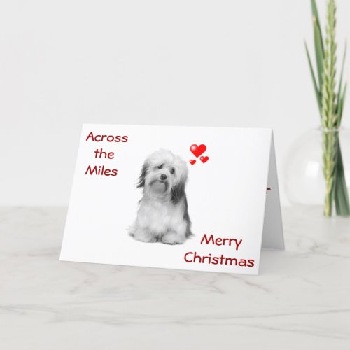 PUP SENDS CHRISTMAS WISH ACROSS THE MILES HOLIDAY CARD