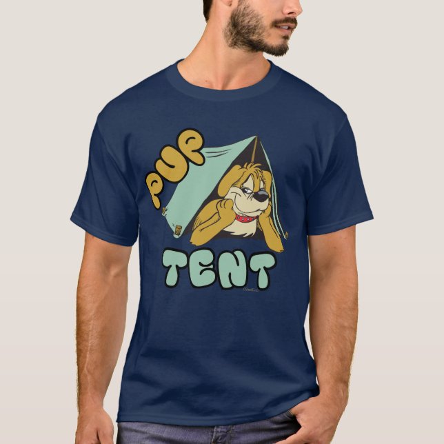 Pup Tent Camping Humor T-Shirt (Front)