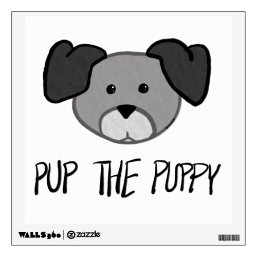 Pup the Puppy _Baby  Kids Room Fun Wall Decal