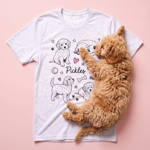 Pupaloo Cute Doodle Pet Sketch Collage Tri-Blend Shirt