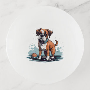 PupArt Design Boxer Briefs - Funny Dog Graphic Trinket Tray