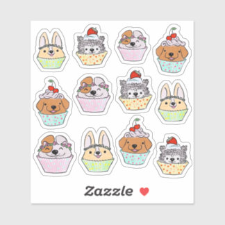 Pupcake Sticker Set