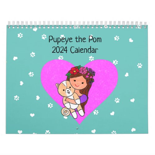 Pupeye the Pom Calendar 2024