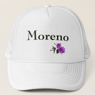 Puple Daisies Design- Olive Lettering Trucker Hat