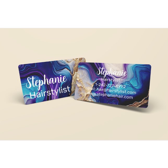 Puple Mable Rose Gold Personalized Business Card (Creator Uploaded)