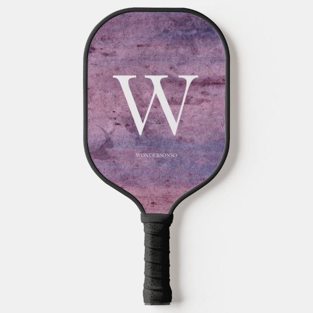 Puple Retro Wall Texture Pickleball Paddle (Front)