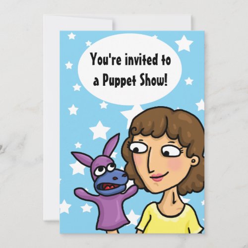Puppet show Party Invitation