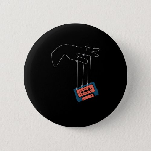 Puppet Tape Hip Hop Hipster Button