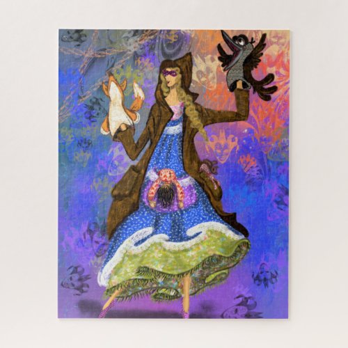 Puppet Theatre Girl Puppets Fantasy Fairy Tales Jigsaw Puzzle