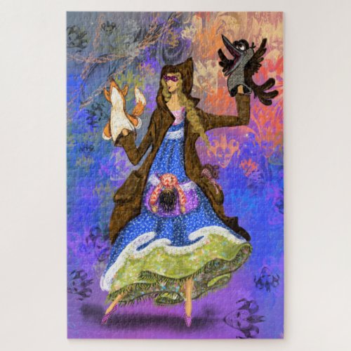 Puppet Theatre Girl Puppets Fantasy Fairy Tales Jigsaw Puzzle