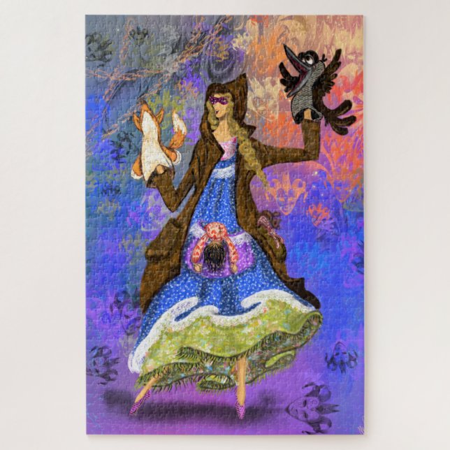Puppet Theatre Girl Puppets Fantasy Jigsaw Puzzle (Vertical)