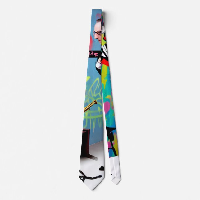 Puppet "Ventriloquist In Antwerp,1923" Neck Tie (Front)