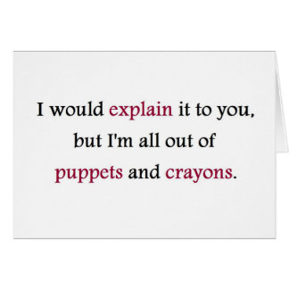 PUPPETS AND CRAYONS CARDS