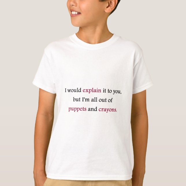 PUPPETS AND CRAYONS T-Shirt (Front)