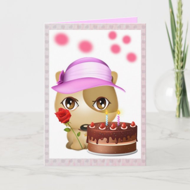 Puppie Birthday Card (Front)
