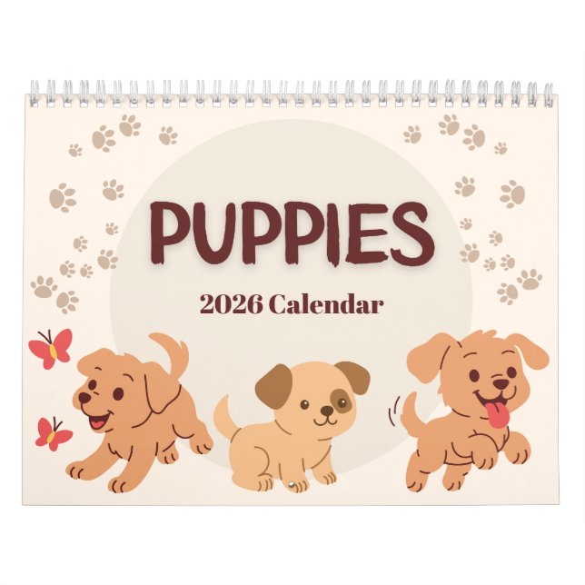 Puppies 2026 Calendar (Cover)