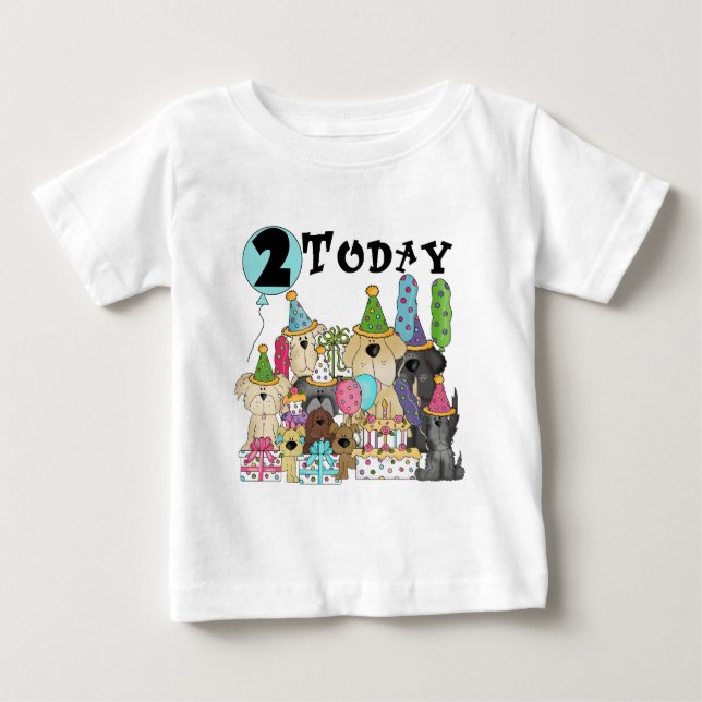 Puppies 2nd Birthday Bash Tshirts and Gifts (Front)