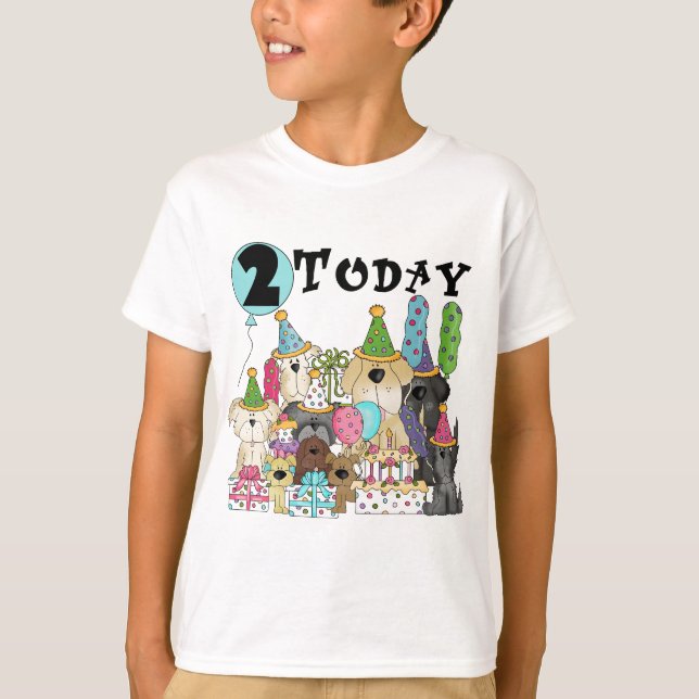 Puppies 2nd Birthday Bash Tshirts and Gifts (Front)