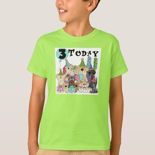 Puppies 3rd Birthday Bash Tshirts and Gifts (Front)