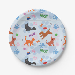 Puppies and Kittens Paper Plates