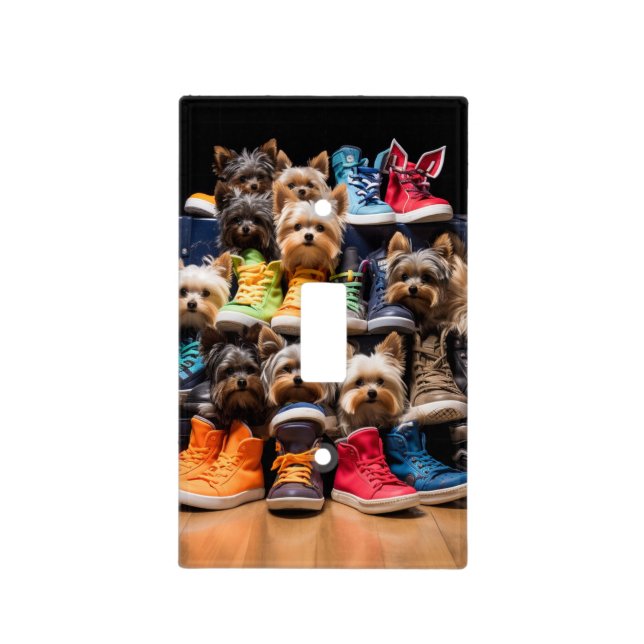 Puppies and Shoes Light Switch Cover (Front)