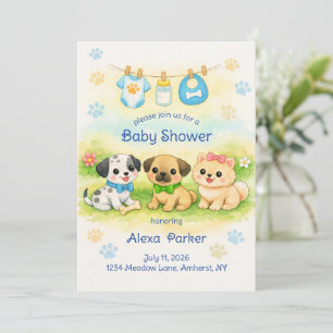 Puppies Baby Shower Invitation
