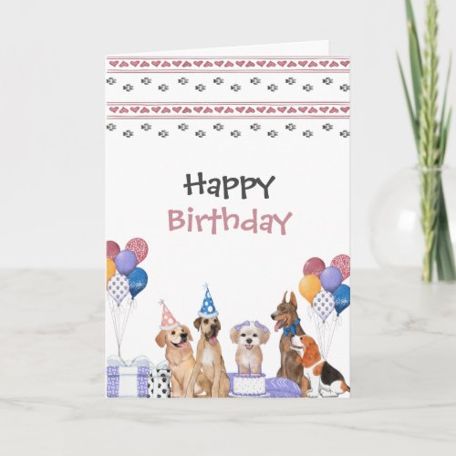Puppies Birthday Party Card
