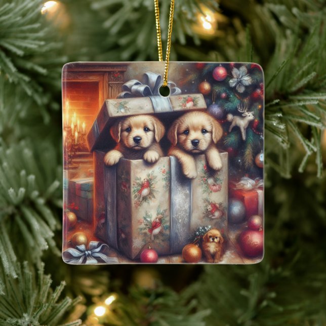 Puppies Christmas Ornament (Tree)