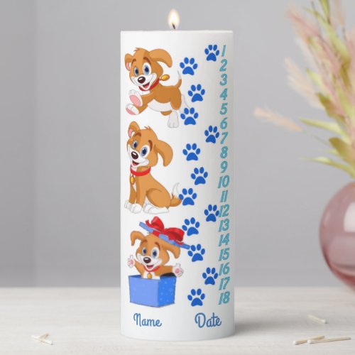 Puppies Countdown Birthday Candle