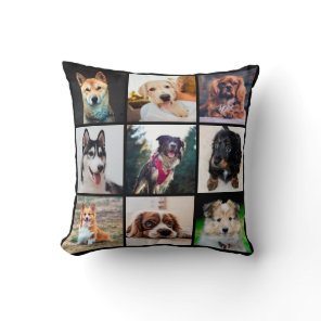 Puppies Dogs Instagram Photos Throw Pillow