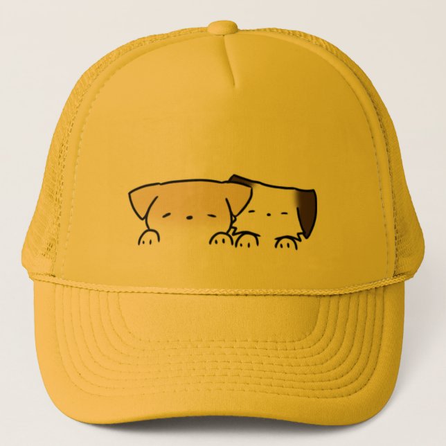Puppies, dogs trucker hat (Front)
