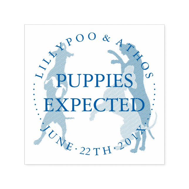 Puppies expected Great Dane  Self-inking Stamp (Design)
