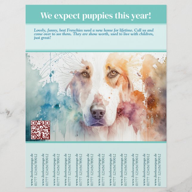 Puppies for sale flyer (Front)