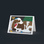 Puppies Holiday Card<br><div class="desc">A card to celebrate Christmas, Chanukah, and puppies.</div>