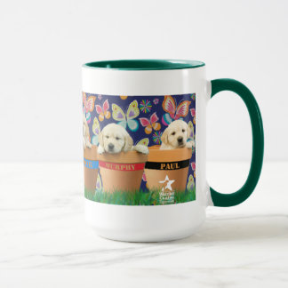 Puppies in Flowerpots mug