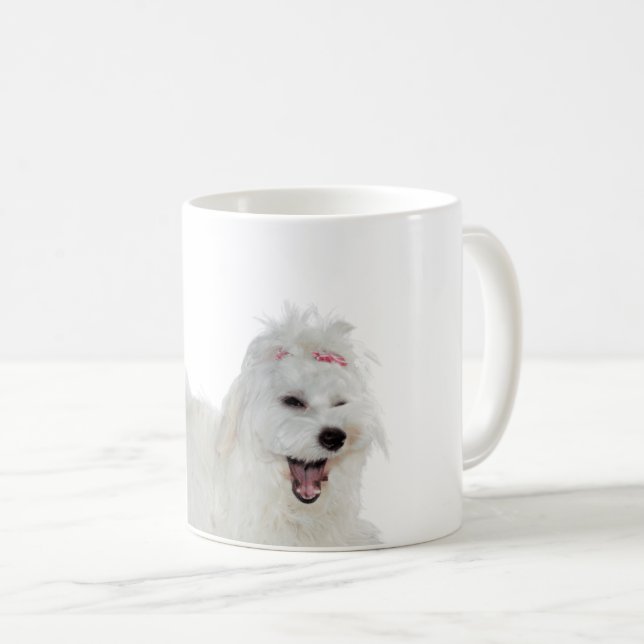 Puppies Love Cute Maltese Dog Coffee Mug (Front Right)