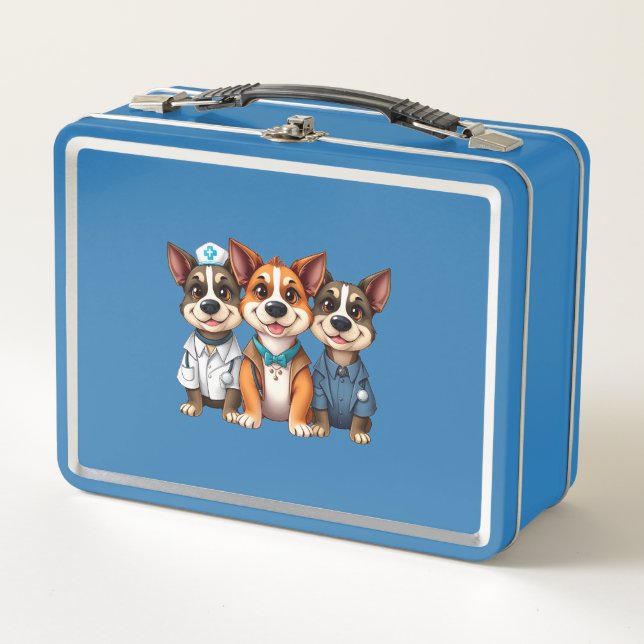 Puppies  metal lunch box (Front)