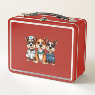Puppies  metal lunch box