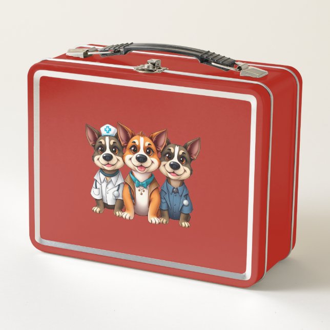 Puppies  metal lunch box (Front)