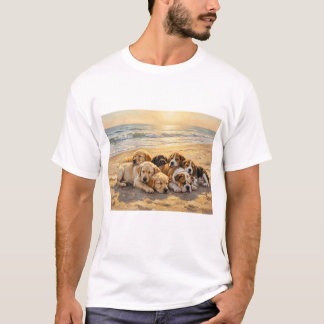 Puppies On The Beach T-shirt