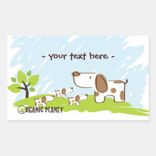 Puppies Organic Planet Stickers