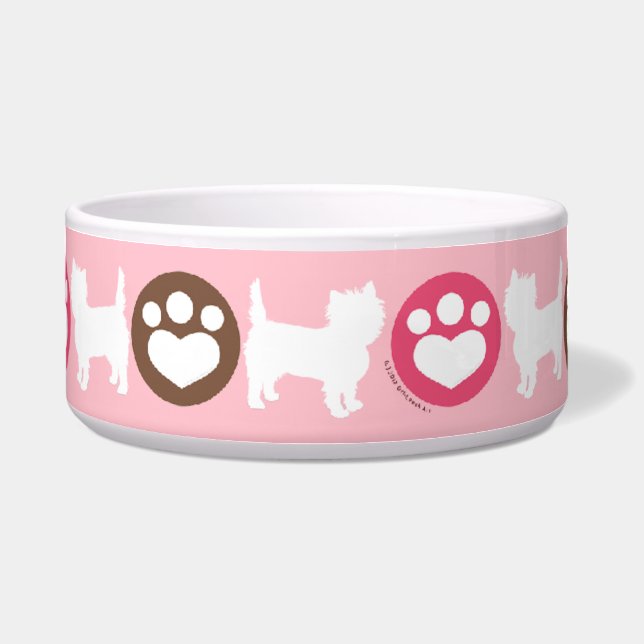 Puppies Paws Chocolate Cupcake Bowl (Front)