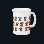 Puppies, Puppies, Puppies! Beverage Pitcher<br><div class="desc">This adorable design is made for you,  the dog lover!  These precious puppies will bring a smile to you kitchen every time you see them.</div>