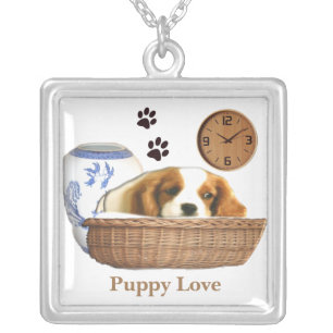 Puppies Silver Plated Necklace